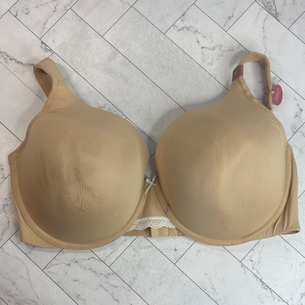 NWT Cacique Lane Bryant Woman Bra Nude Lightly Lined Full Coverage UNDERWIRE 44F